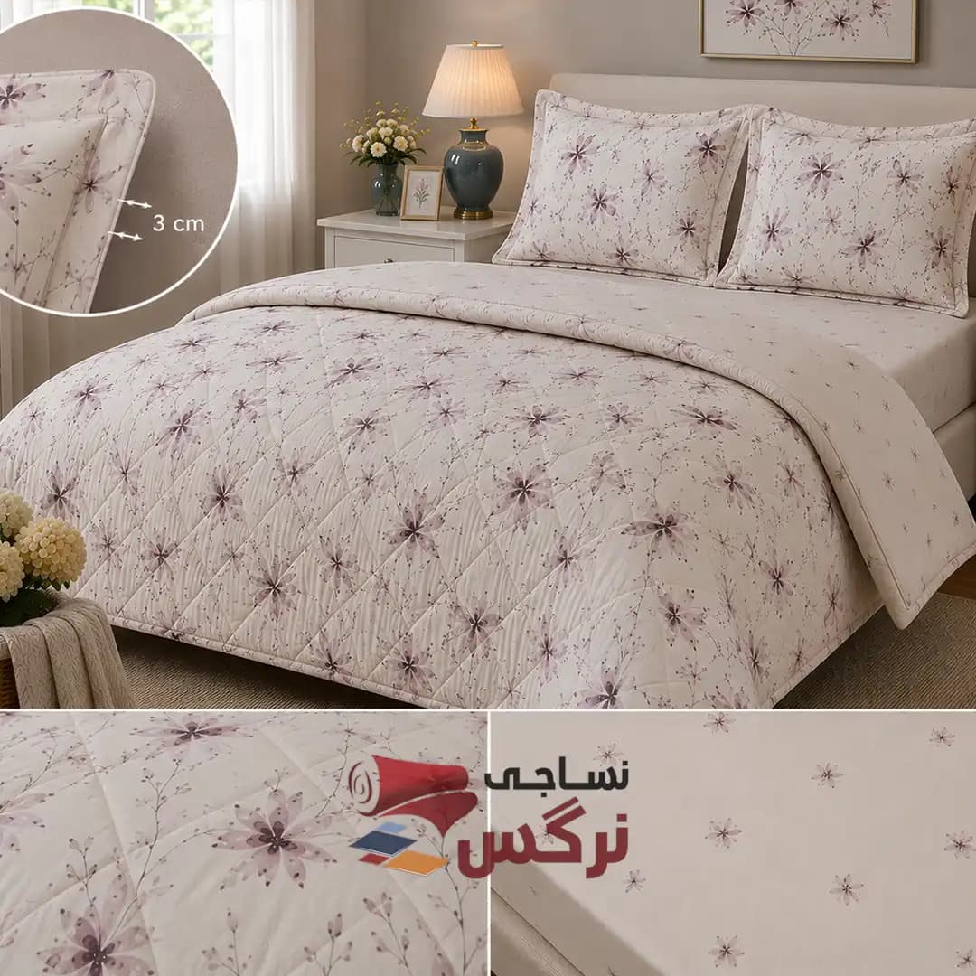 روتختی یکنفره و دونفره کتان نخ ترک گلدار کد 275 و 276 — تصویر ۱۱