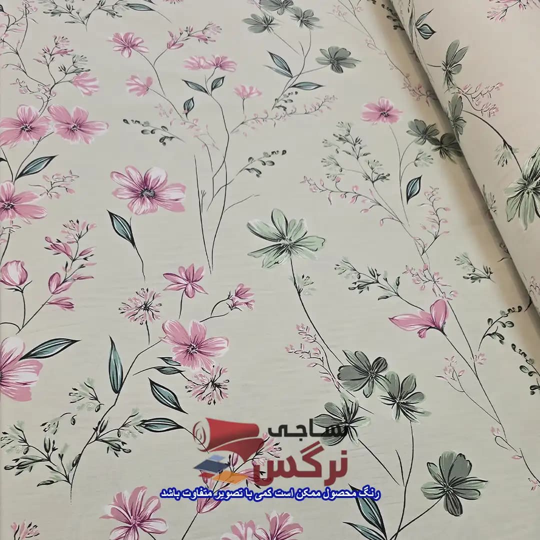 نیم ست کاورکشدار تخت و روبالشتی نخ پنبه گلدار کد 747 و 748 — تصویر ۸