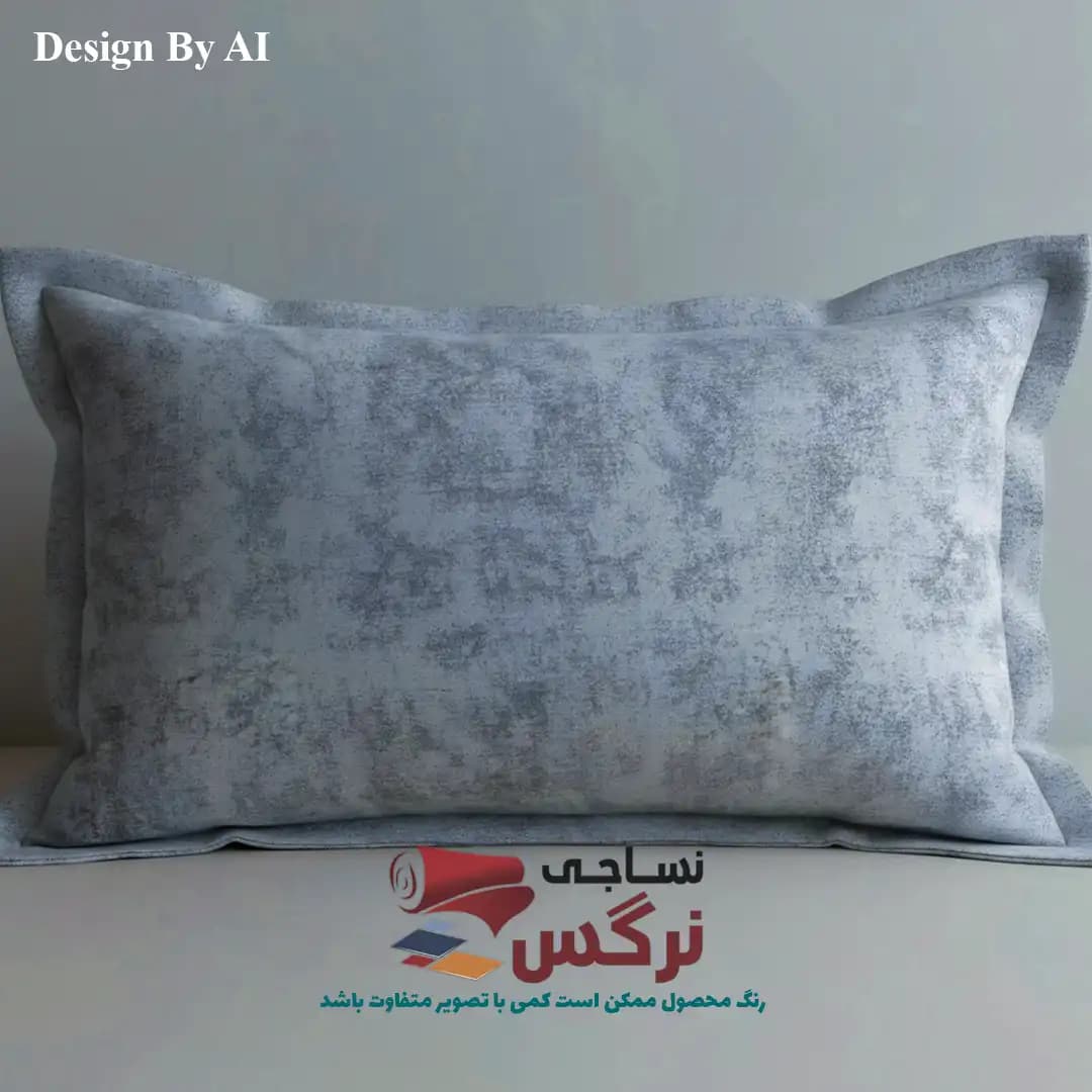 روبالشتی نخ پنبه طرح پتینه طوسی کد 744