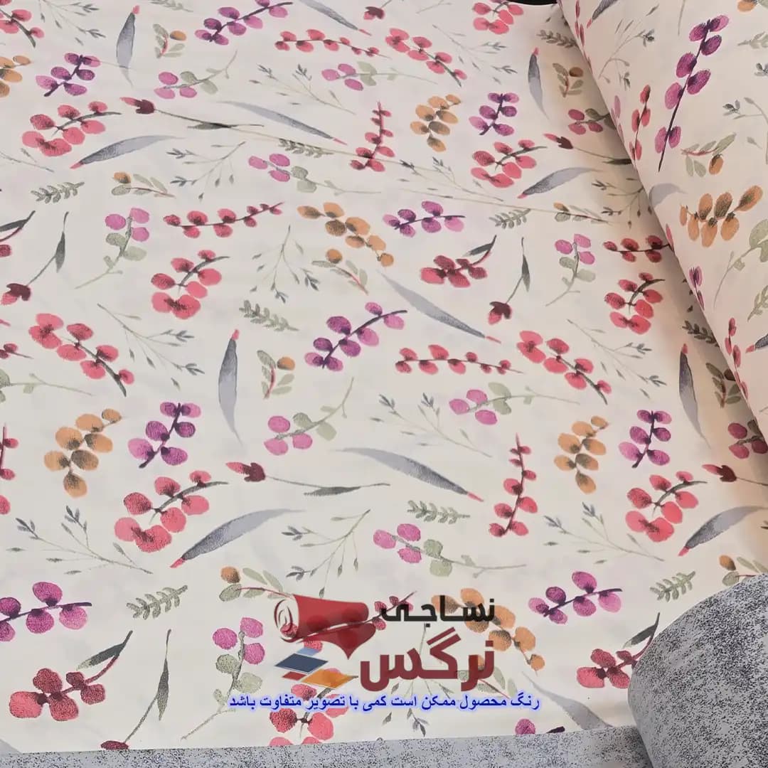 ملحفه نخ پنبه طرح گلدار عرض 2.4 کد 743