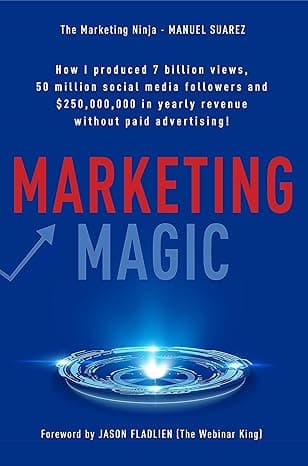 دانلود کتاب Marketing Magic: How I produced 7 billion views, 50 million social media followers and $250,000,000 in yearly revenue without paid advertising! — تصویر ۲