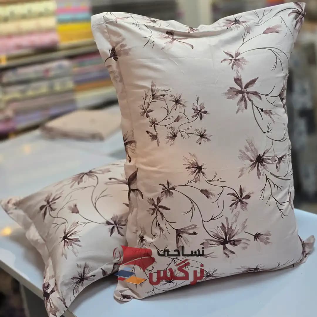 روبالشتی کتان نخ ترک گلدار کد 275 — تصویر ۴