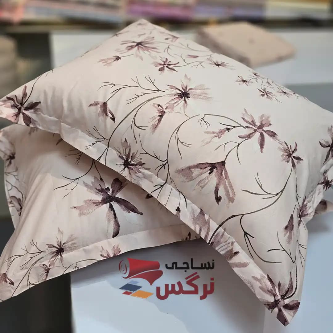 روبالشتی کتان نخ ترک گلدار کد 275 — تصویر ۳