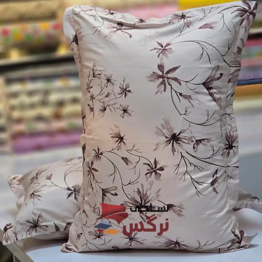 روبالشتی کتان نخ ترک گلدار کد 275 — تصویر ۲