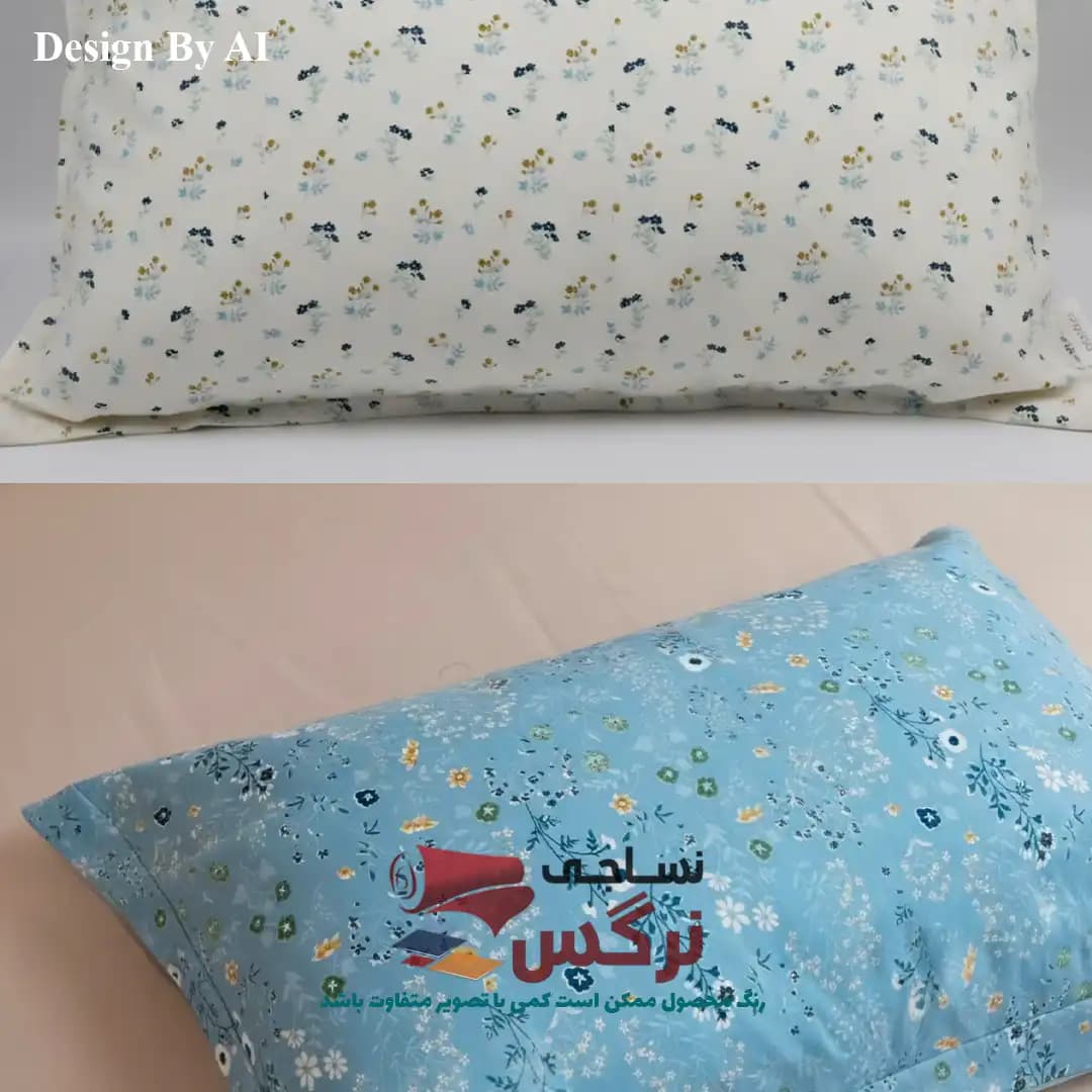 نیم ست کاورکشدار تخت و روبالشتی نخ پنبه گلدار کد 273 — تصویر ۶