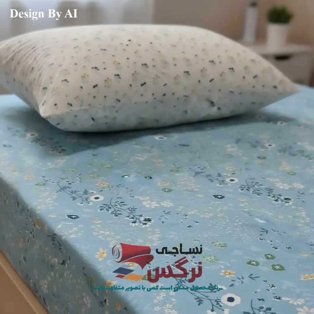نیم ست کاورکشدار تخت و روبالشتی نخ پنبه گلدار کد 273 — تصویر ۵