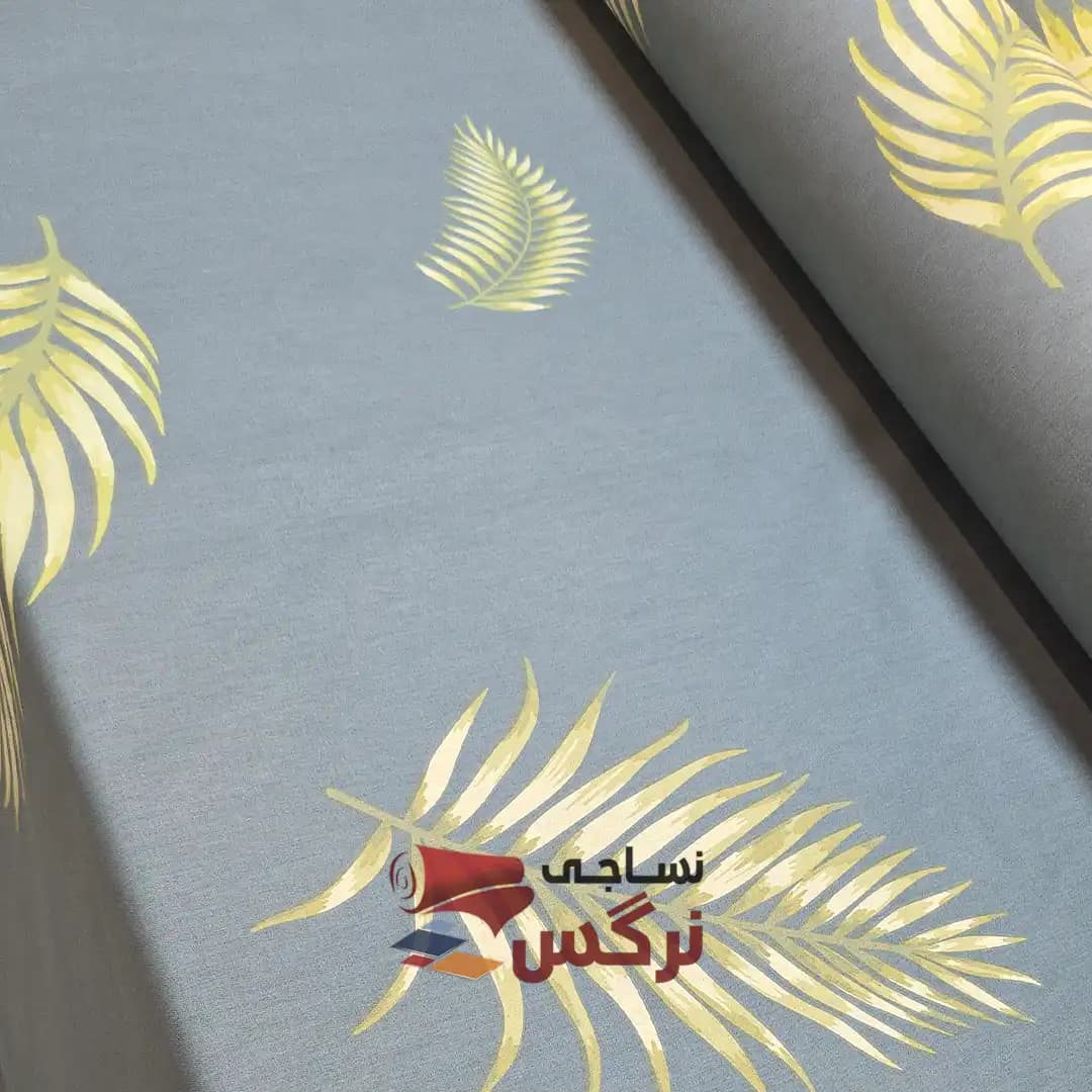 نیم ست کاورکشدار تخت و روبالشتی کتان نخ ترک گلدار کد 269 — تصویر ۴