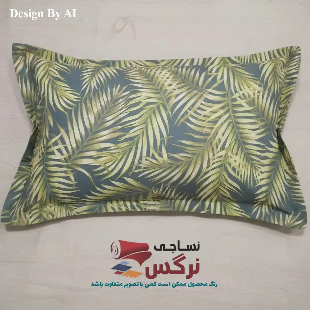 روبالشتی کتان نخ ترک گلدار کد 269 — تصویر ۲