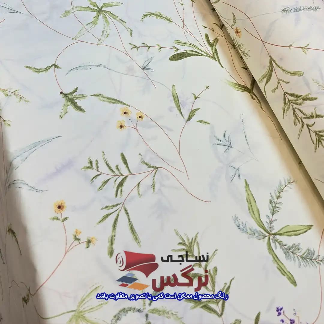 نیم ست کاورکشدار تخت و روبالشتی نخ پنبه گلدار کد 663 — تصویر ۷
