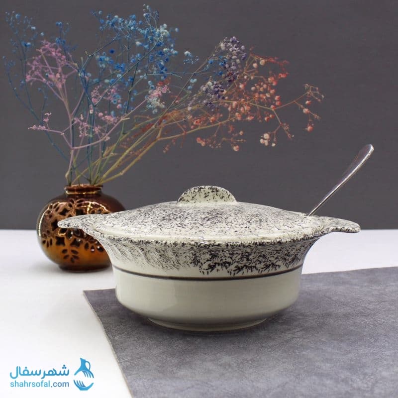 آش خوری سرامیکی طرح مرمر