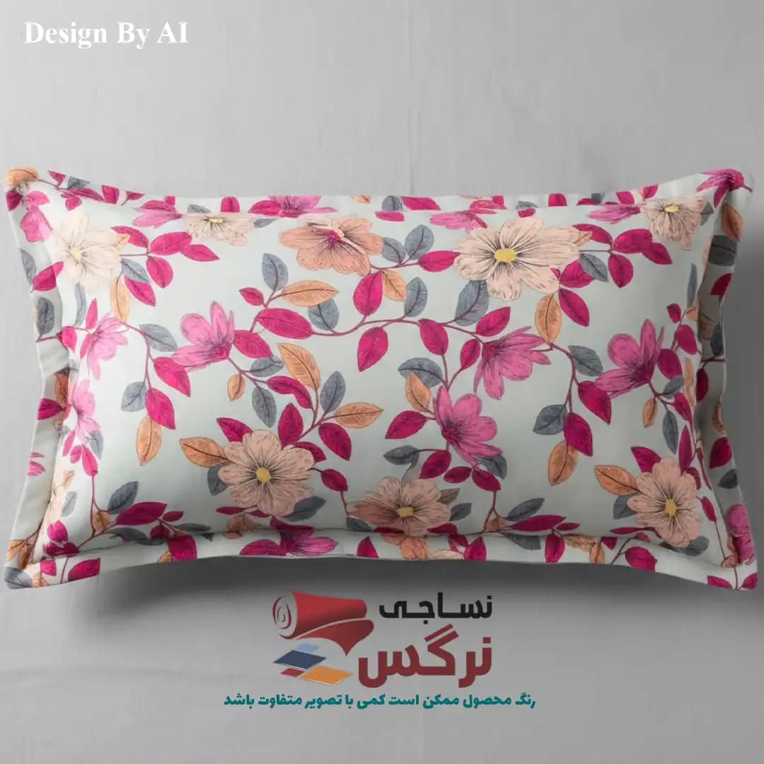 روبالشتی نخ پنبه طرح گل کد 665
