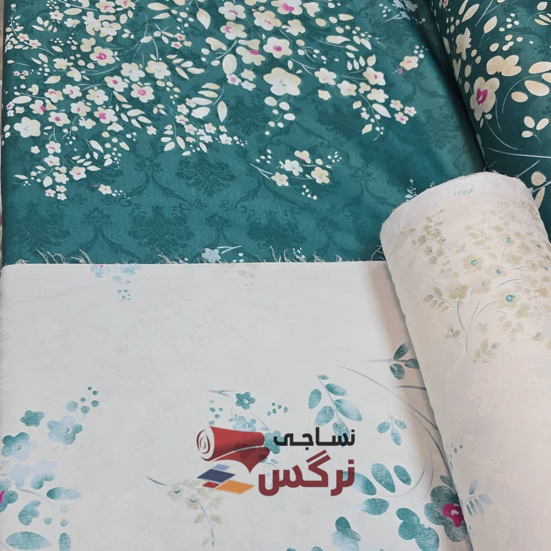 ملحفه ژاکارد ساتن ابریشم گلدار عرض 2.5 کد 675 — تصویر ۳