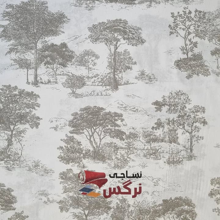 نیم ست کاورکشدار تخت و روبالشتی نخ پنبه طرح جنگل — تصویر ۵