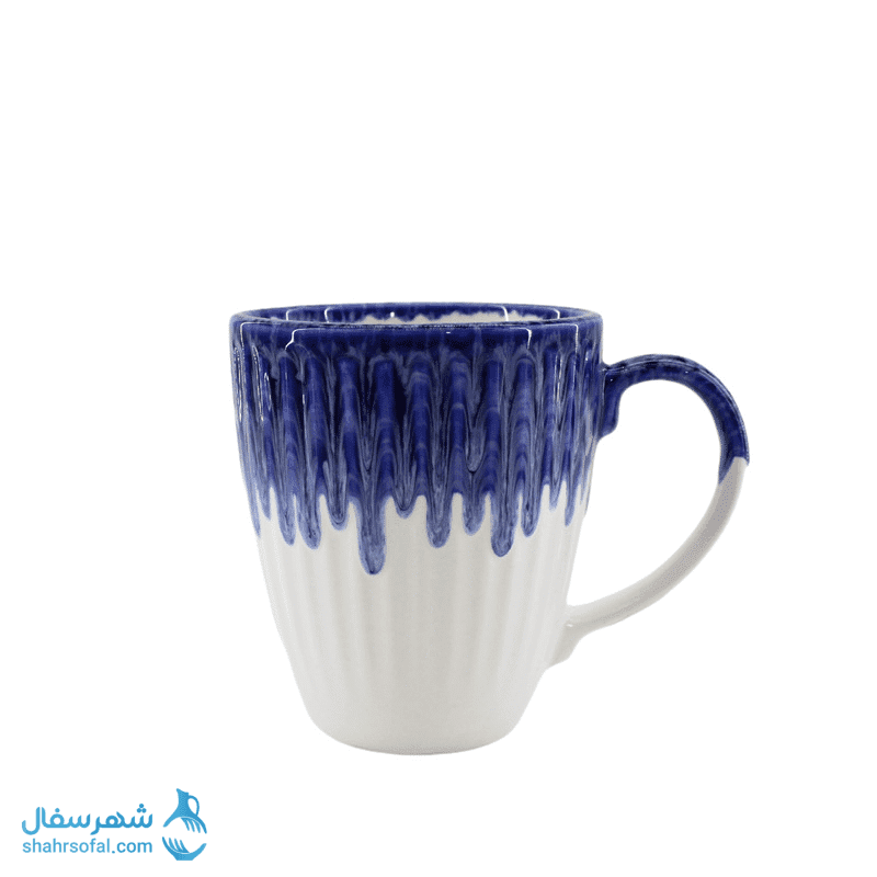 لیوان سرامیکی مدل خمره ای طرح شره‌ای