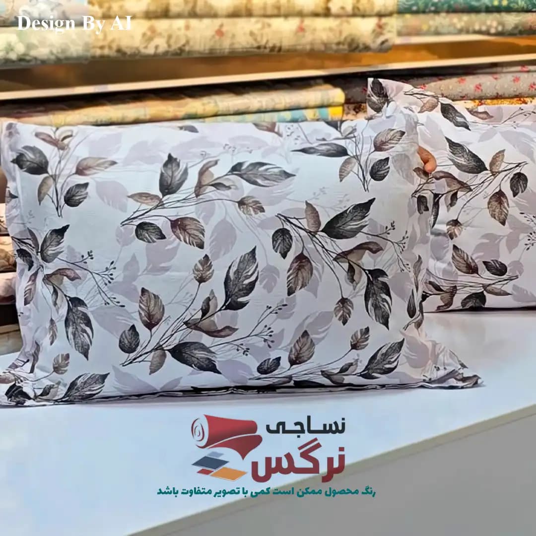 روبالشتی ساتن ابریشم گلدار کد 633 — تصویر ۶
