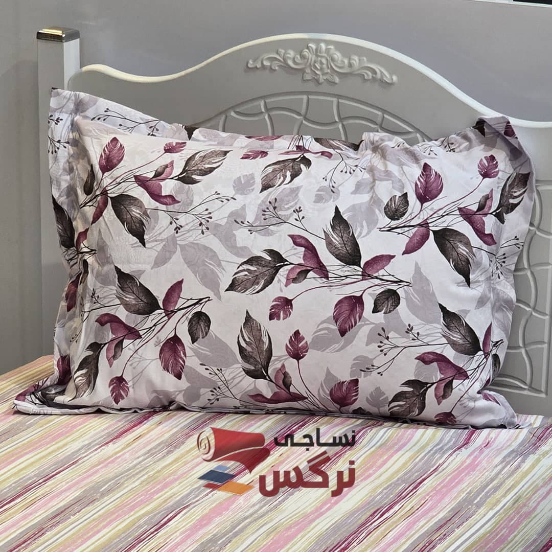 روبالشتی ساتن ابریشم گلدار کد 633