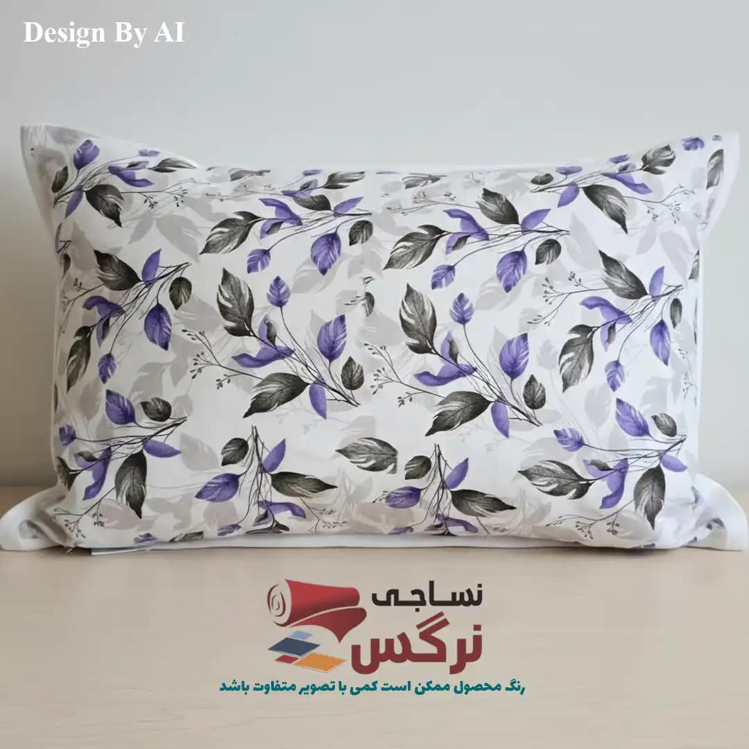 روبالشتی ساتن ابریشم گلدار کد 633 — تصویر ۳