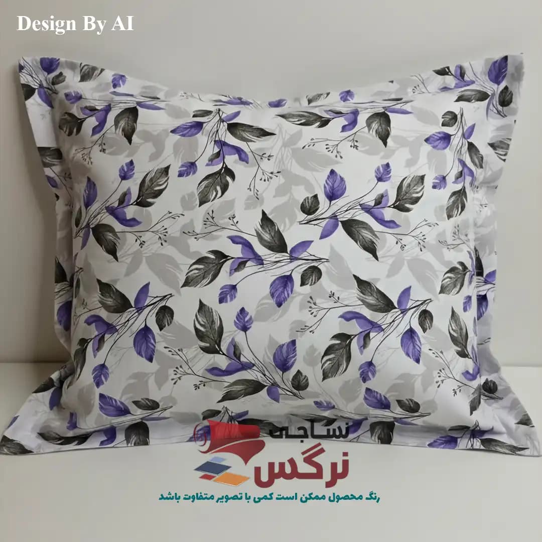روبالشتی ساتن ابریشم گلدار کد 633 — تصویر ۵