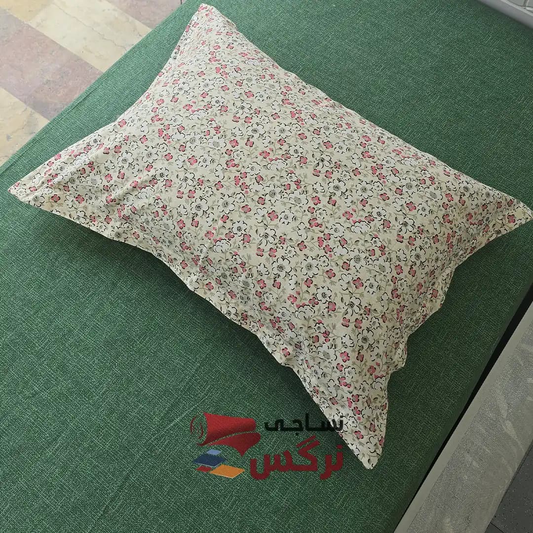نیم ست کاورکشدار تخت و روبالشتی نخ پنبه گلدار — تصویر ۷