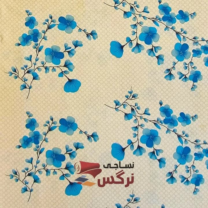ملحفه نخ پلی استر طرح گل زرد عرض 2.5 کد 281