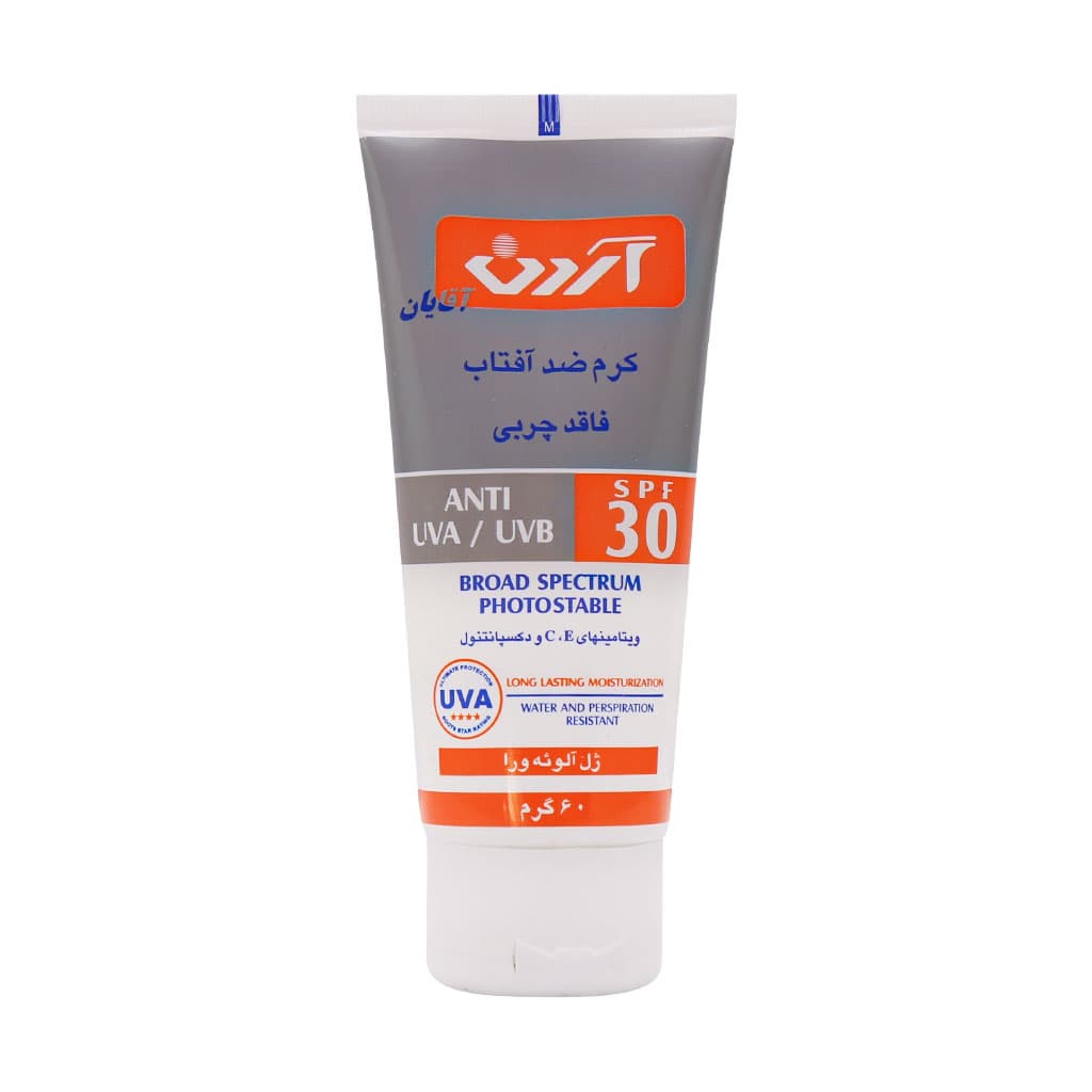 کرم ضد آفتاب مردانه آردن SPF۳۰ فاقد چربی ۶۰ گرم