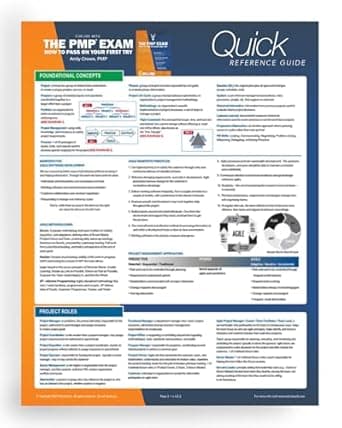 کتاب PMP Exam: Quick Reference Guide, Sixth Edition Plus Agile (Test Prep series)