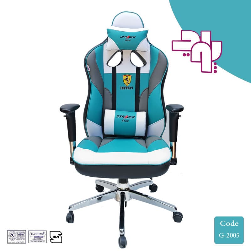 صندلی گیمینگ سه رنگ DXRACER — تصویر ۴