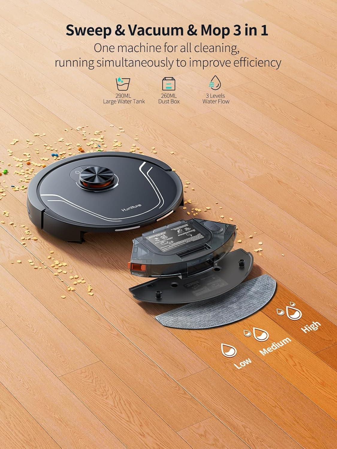 جارو رباتیک آلمانی برند Honiture مدل V8Pro — تصویر ۸