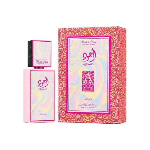 ادکلن اجود پینک تو پینک کریمی الکسیر لطافه حجم 60 میلی لیتر اورجینال | Ajwad Pink to Pink Creamy Elixir Lattafa — تصویر ۳
