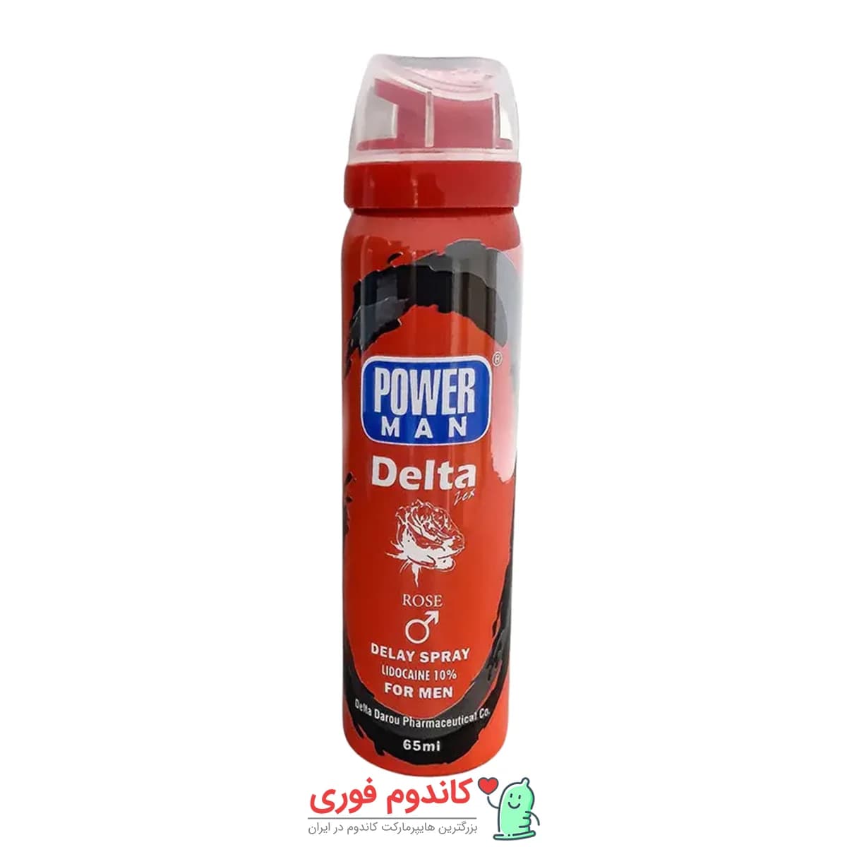 اسپره تاخیری با رایحه گل رز دلتاپاورمن 65 میلی لیتر
