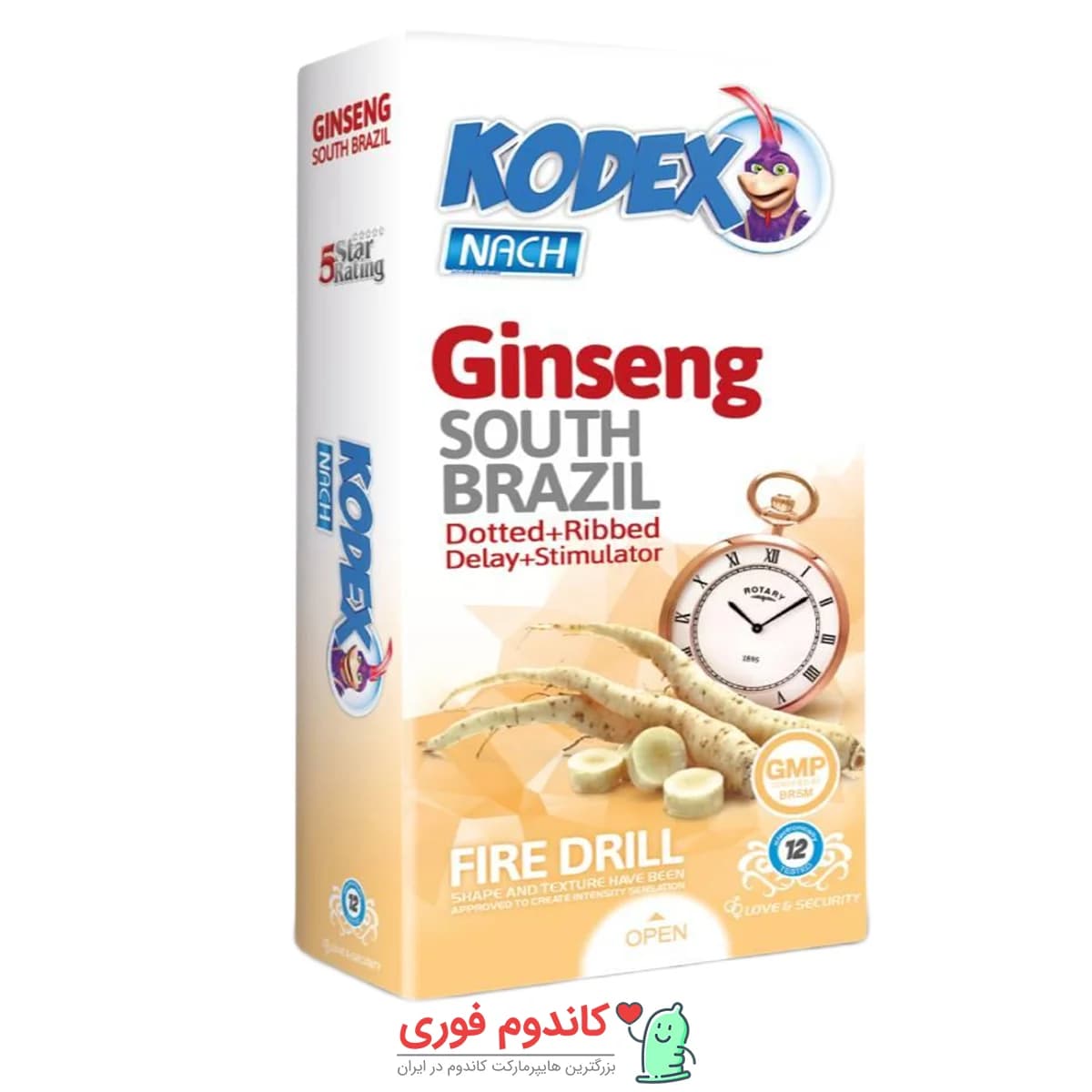 کاندوم تاخیری جنسینگ Ginseng کدکس 12 عددی