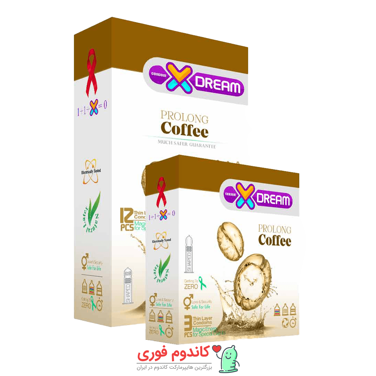 کاندوم تاخیری قهوه ایکس دریم مدل coffee — تصویر ۲