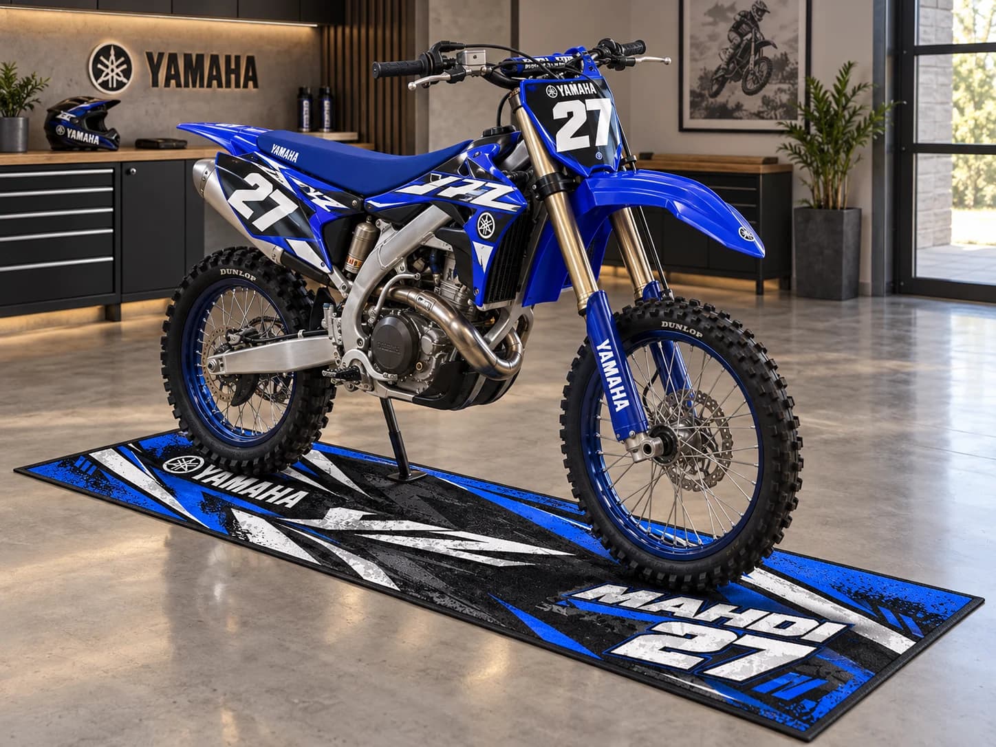 فرش زیر موتور کراس یاماها YZ | Rider Edition سفارشی — تصویر ۳