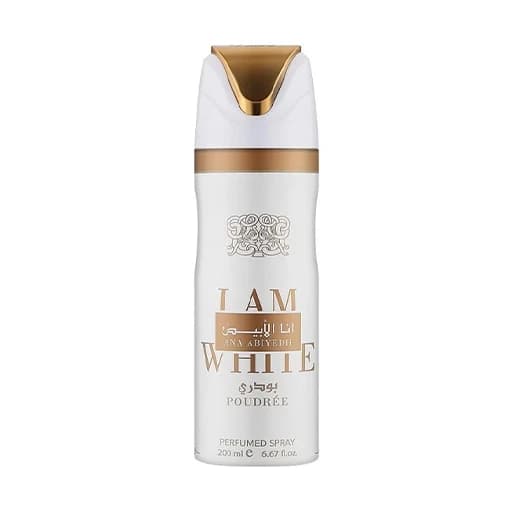 اسپری بدن انا الابیض پودری لطافه حجم 200 میلی‌لیتر اورجینال | Ana Abiyedh Poudrèe Body Spray Lattafa