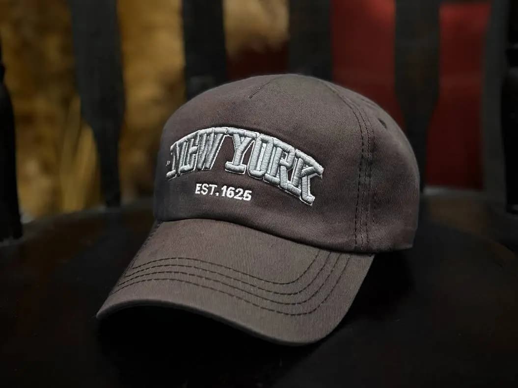 کلاه کتان NewYork خاکستری (مدل 3008) — تصویر ۲
