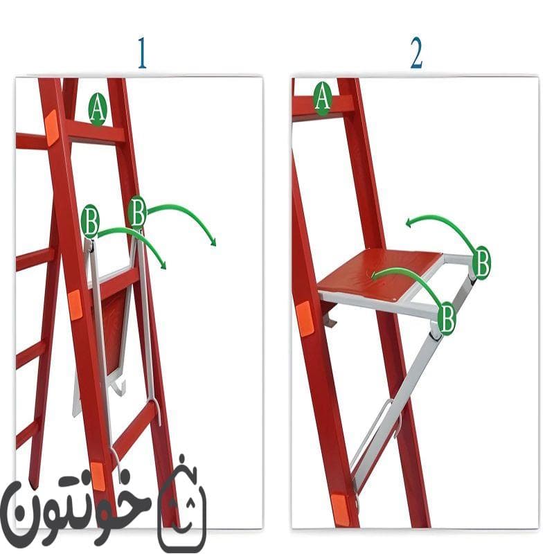 نردبان مفصلی 7 متری 24 پله مدل آسانکار — تصویر ۴