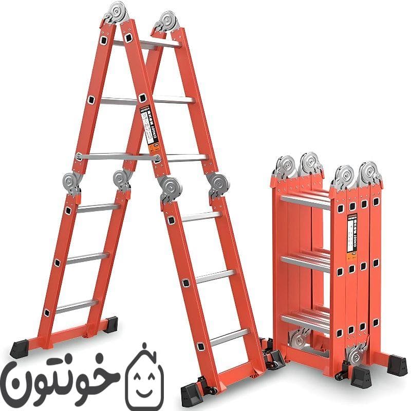 نردبان مفصلی 4 متری 12 پله مدل آسانکار — تصویر ۴