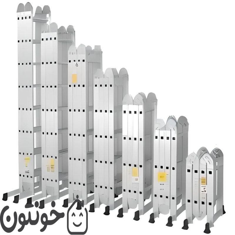 نردبان مفصلی 28 پله مدل استیلا 8 متری — تصویر ۳
