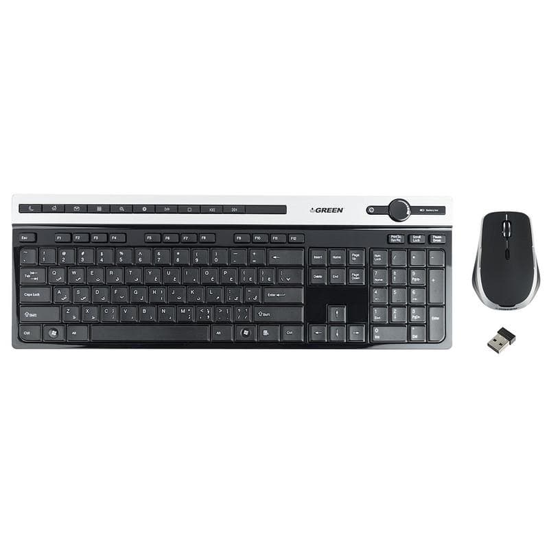 کیبورد و ماوس بی سیم گرین مدل GKM- 505 W با حروف فارسی