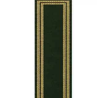فرشینه راهرویی باشگاه زمرد سبز یشمی تیره با حاشیه طلایی 3435 C(پس کرایه)