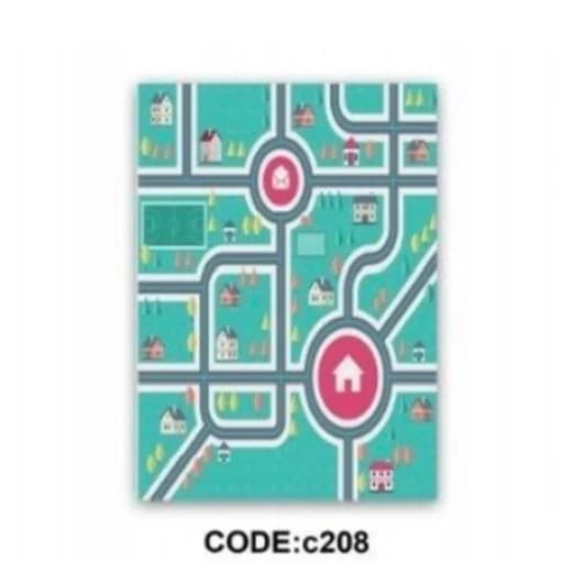 فرشینه هلووین کودک مخمل طرح جاده نامه رسان کدC208 (پس کرایه)