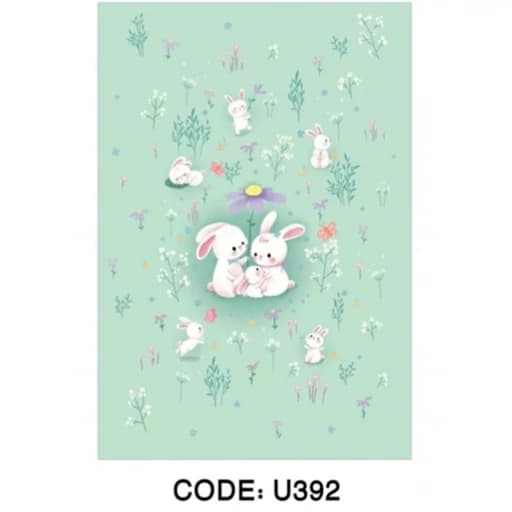 فرشینه کودک مخمل ترک طرح خرگوش U392 (پس کرایه)