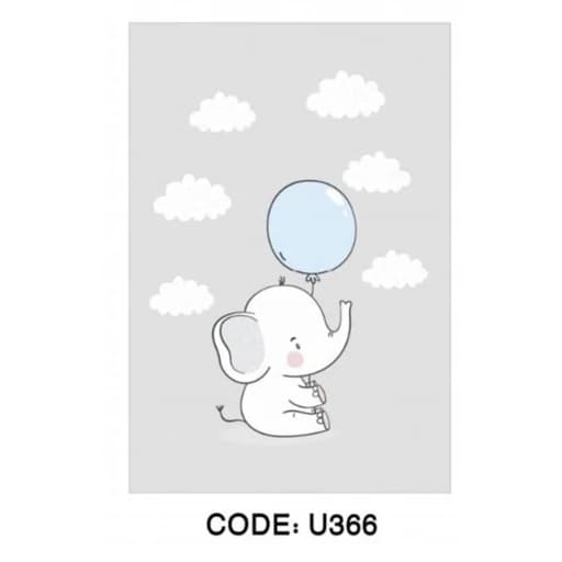 فرشینه کودک مخمل ترک طرح بچه فیل U366(پس کرایه) — تصویر ۲