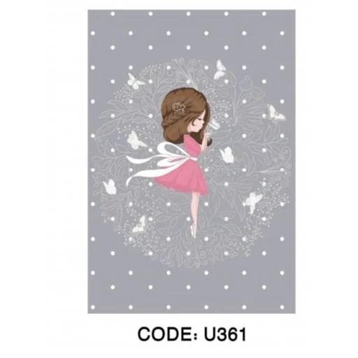 فرشینه کودک مخمل ترک طرح دختر U361(پس کرایه) — تصویر ۳