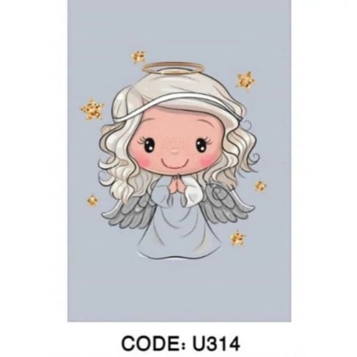 فرشینه کودک مخمل ترک طرح فرشته کوچولو کد U314 (پس کرایه)