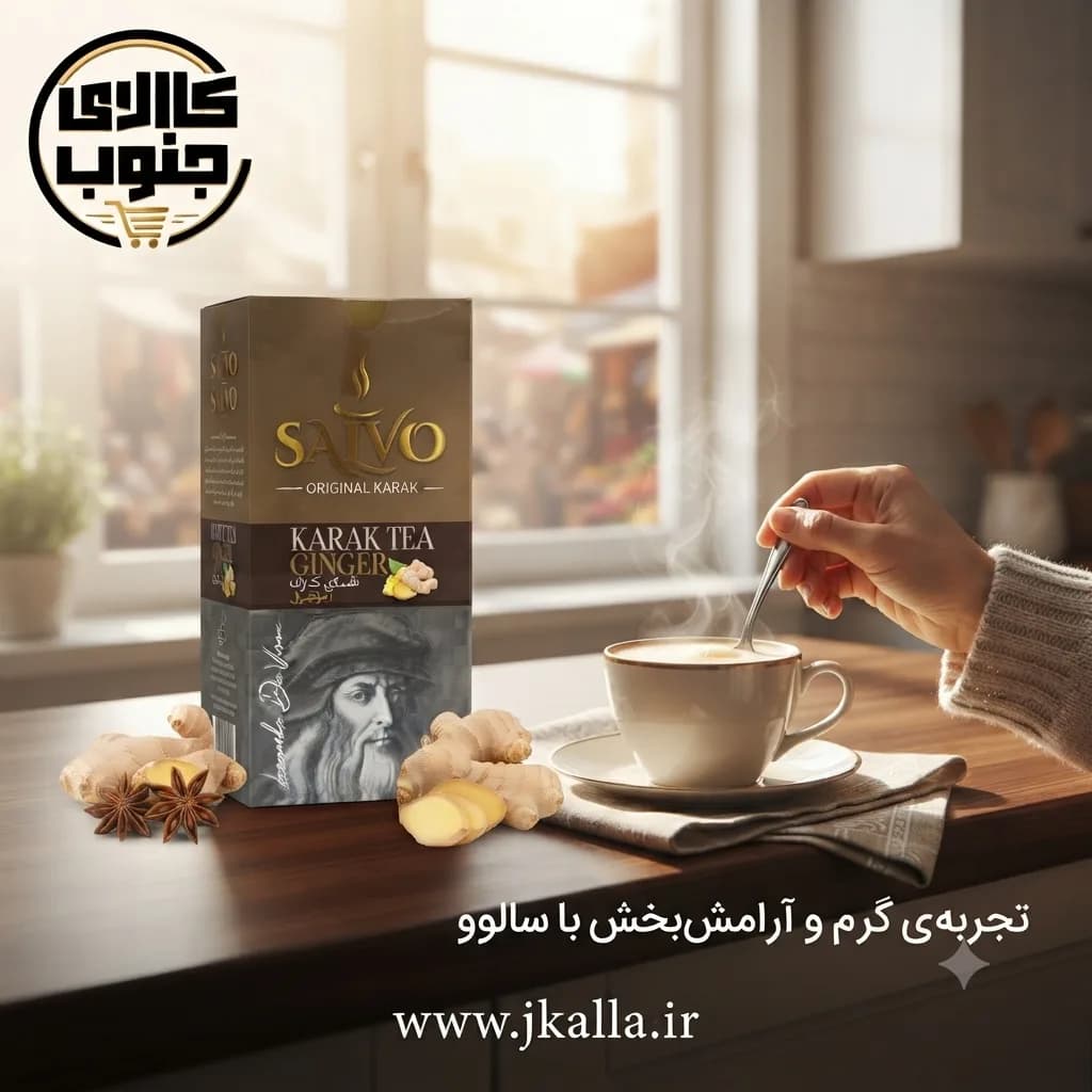 چای زنجبیل سالوو بسته 8 عددی — تصویر ۲