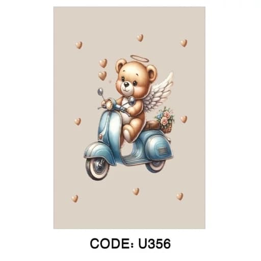 فرشینه کودک مخمل ترک طرح خرس تدی U356 (پس کرایه) — تصویر ۲