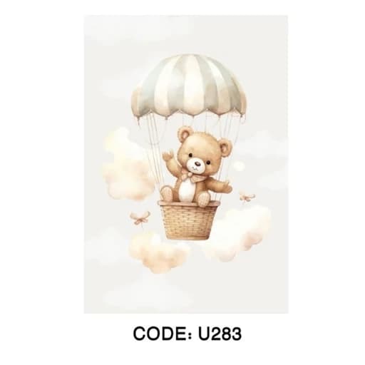 فرش کودک مخمل ترک طرح خرس تدی U283 (پس کرایه) — تصویر ۳