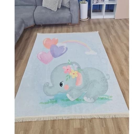 فرشینه کودک مخمل طرح فیل پاستیلی برند آرتشینه U050 (پس کرایه) — تصویر ۴