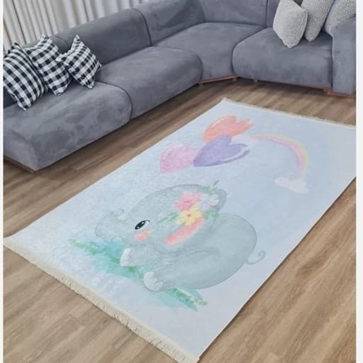 فرشینه کودک مخمل طرح فیل پاستیلی برند آرتشینه U050 (پس کرایه) — تصویر ۲